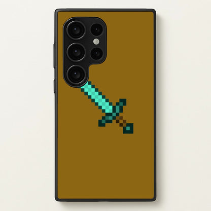 Diamond Sword - Mining  - Minecraft Phone Case for Galaxy S24 Ultra