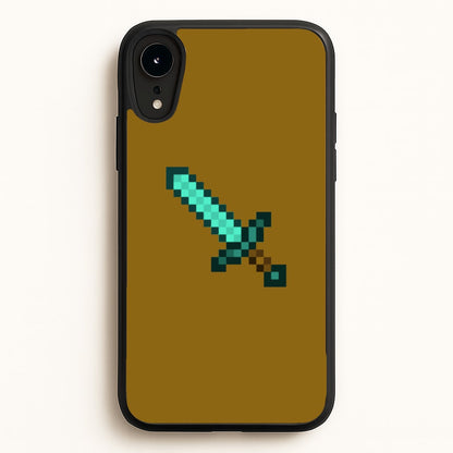 Diamond Sword - Mining  - Minecraft Phone Case for iPhone XR