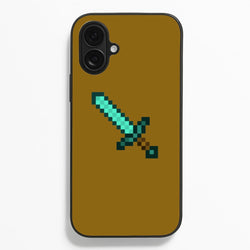 Diamond Sword - Mining  - Minecraft Phone Case for iPhone 16 Plus