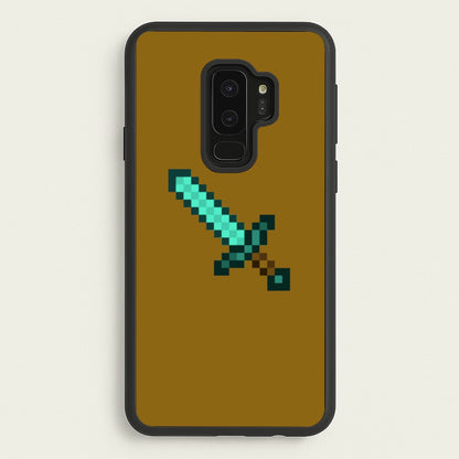 Diamond Sword - Mining  - Minecraft Phone Case for Galaxy S9 Plus