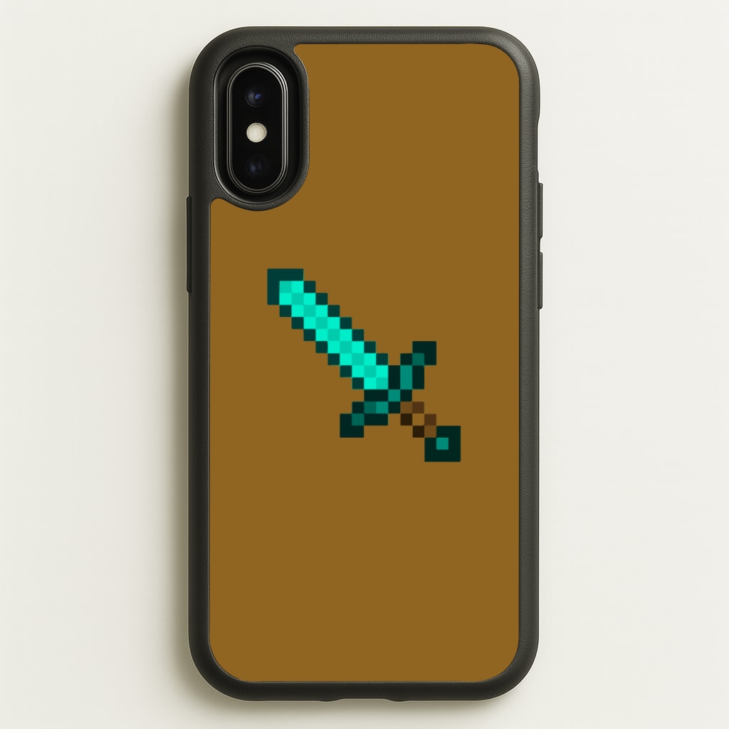 Diamond Sword - Mining  - Minecraft Phone Case for iPhone X / XS