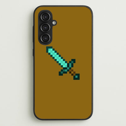 Diamond Sword - Mining  - Minecraft Phone Case for Galaxy S23FE