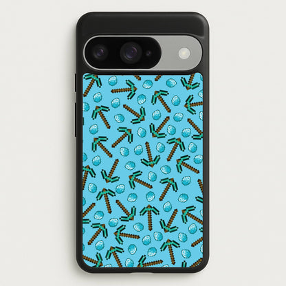 Diamond Axe Pattern Phone Case for Google Pixel 10 / 10 Pro