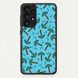 Diamond Axe Pattern  - Minecraft Phone Case for Galaxy A53