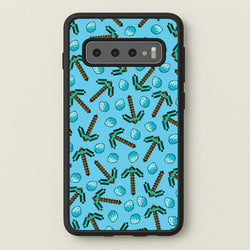 Diamond Axe Pattern  - Minecraft Phone Case for Galaxy S10