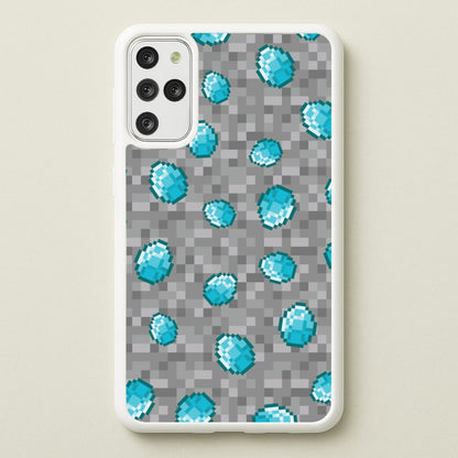 Diamond Pattern  - Minecraft Phone Case for Galaxy S20 Plus