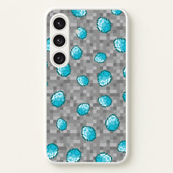 Diamond Pattern  - Minecraft Phone Case for Galaxy S24