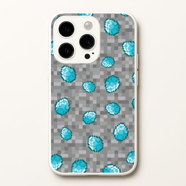 Diamond Pattern  - Minecraft Phone Case for iPhone 15 Pro Max