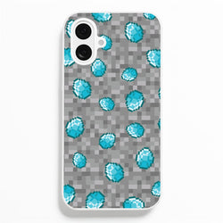 Diamond Pattern  - Minecraft Phone Case for iPhone 16 Plus