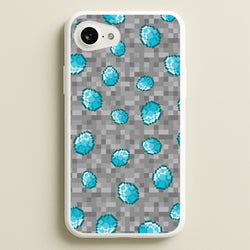 Diamond Pattern  - Minecraft Phone Case for iPhone 16e