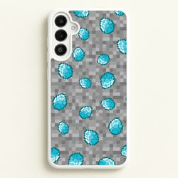 Diamond Pattern  - Minecraft Phone Case for Galaxy A36