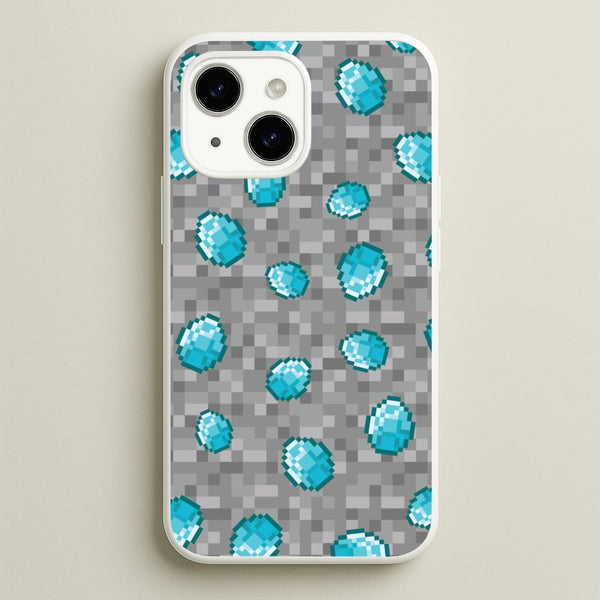 Diamond Pattern  - Minecraft Phone Case for iPhone 14 Plus