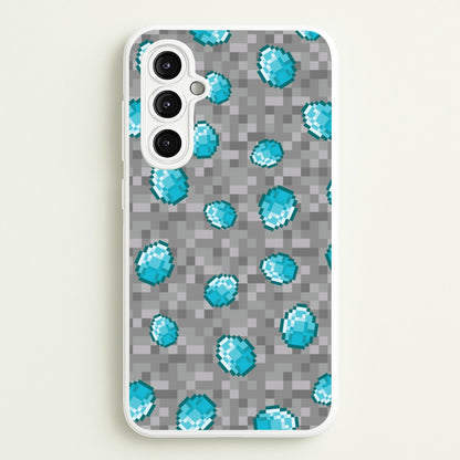 Diamond Pattern  - Minecraft Phone Case for Galaxy A14