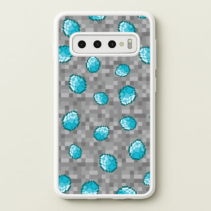 Diamond Pattern  - Minecraft Phone Case for Galaxy S10