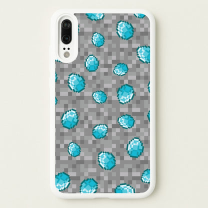 Diamond Pattern  - Minecraft Phone Case for Huawei P20