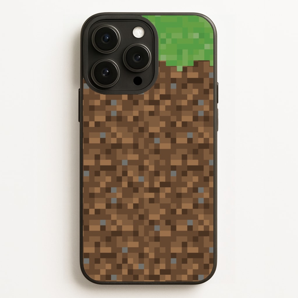 Dirt Block  - Minecraft Phone Case for iPhone 16 Pro Max