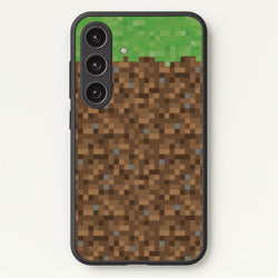 Dirt Block  - Minecraft Phone Case for Galaxy S24 Plus