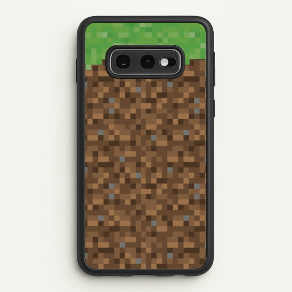 Dirt Block  - Minecraft Phone Case for Galaxy S10e