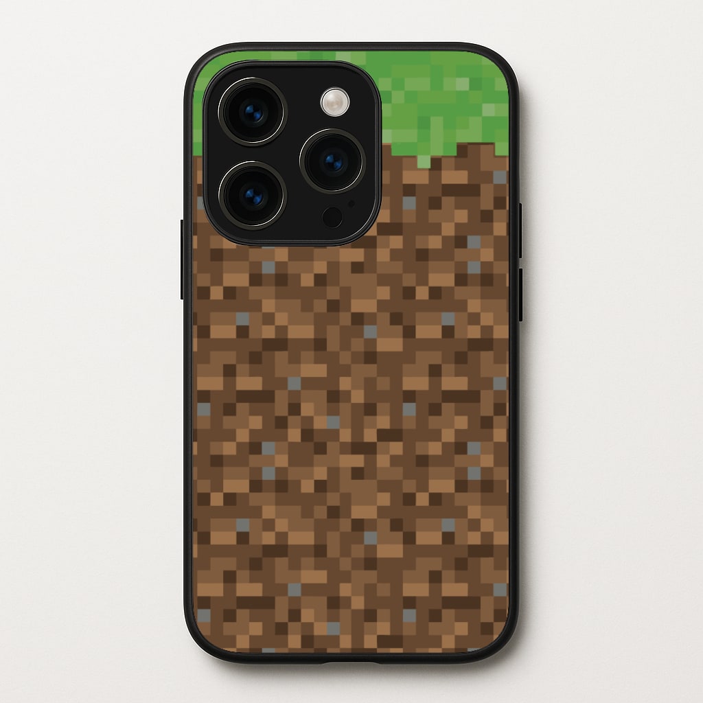 Dirt Block  - Minecraft Phone Case for iPhone 14 Pro