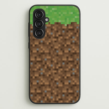 Dirt Block  - Minecraft Phone Case for Galaxy S23FE