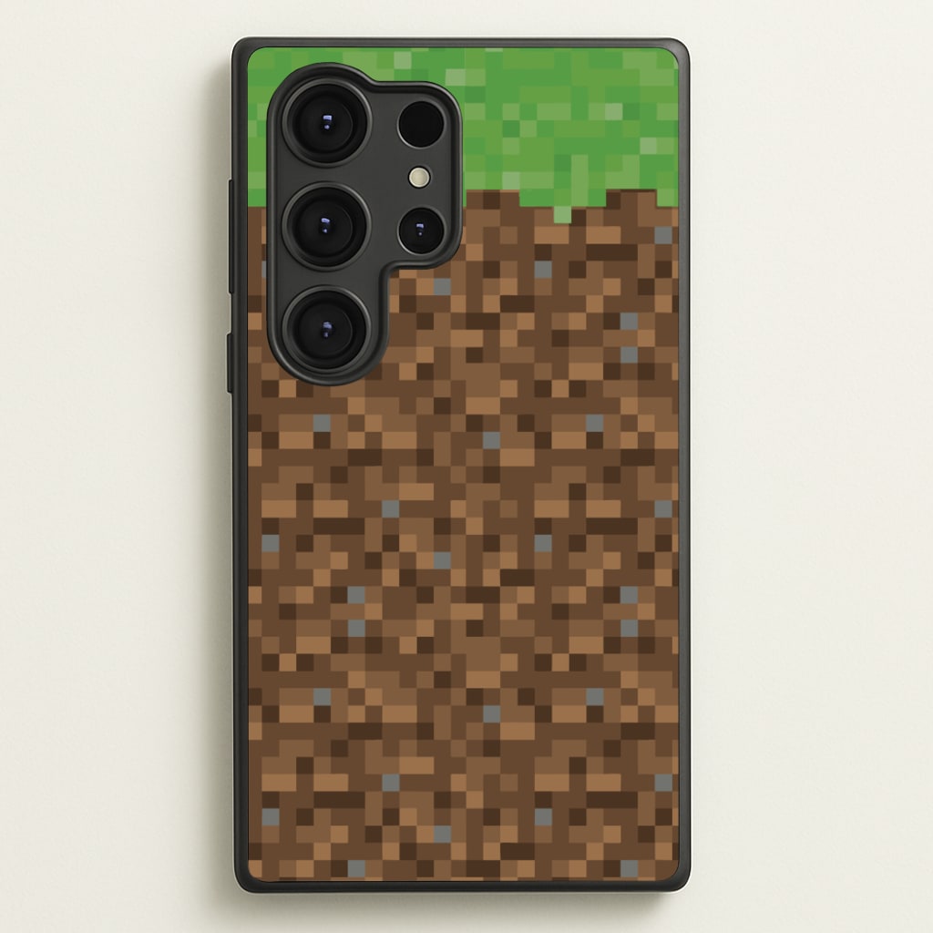 Dirt Block  - Minecraft Phone Case for Galaxy S25 Ultra