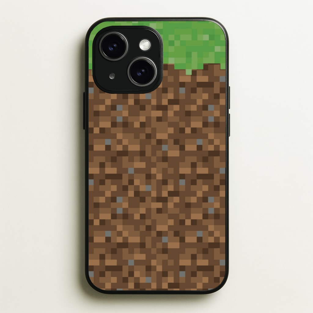 Dirt Block  - Minecraft Phone Case for iPhone 14