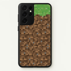 Dirt Block  - Minecraft Phone Case for Galaxy S21 Ultra