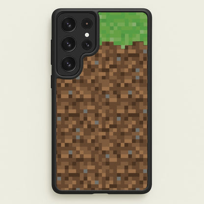 Dirt Block  - Minecraft Phone Case for Galaxy S23 Ultra