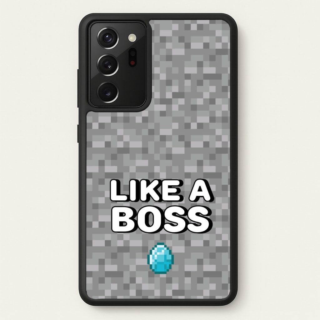 Like A Boss  - Minecraft Phone Case for Galaxy Note 20 Ultra