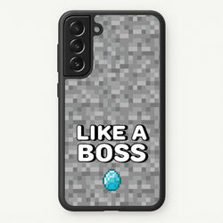 Like A Boss  - Minecraft Phone Case for Galaxy S21