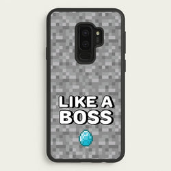 Like A Boss  - Minecraft Phone Case for Galaxy S9 Plus