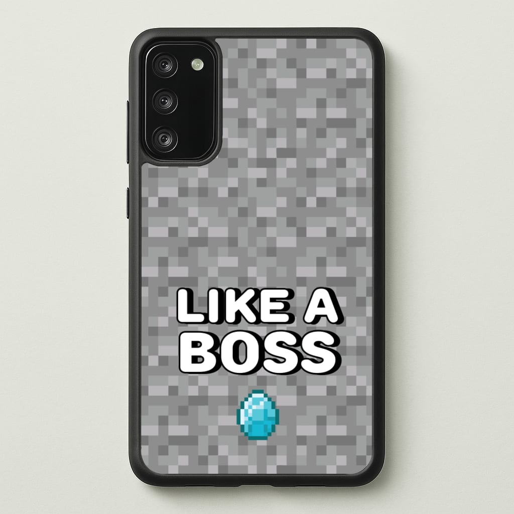 Like A Boss  - Minecraft Phone Case for Galaxy S20