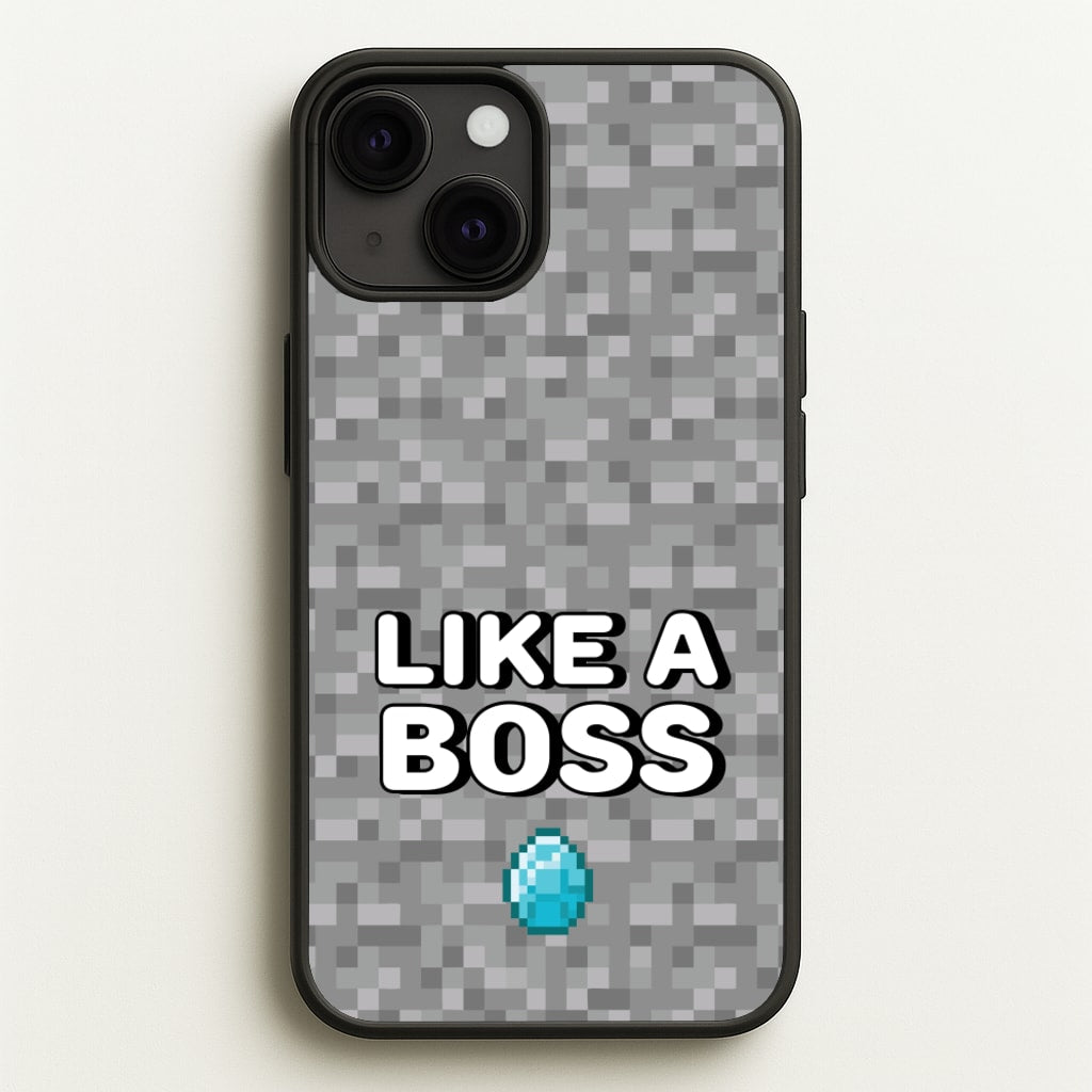 Like A Boss  - Minecraft Phone Case for iPhone 13 Mini