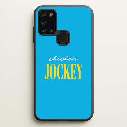 Chicken Jockey Blue  - Minecraft Phone Case for Galaxy A21s