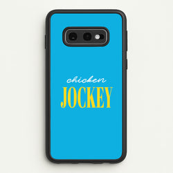 Chicken Jockey Blue  - Minecraft Phone Case for Galaxy S10e