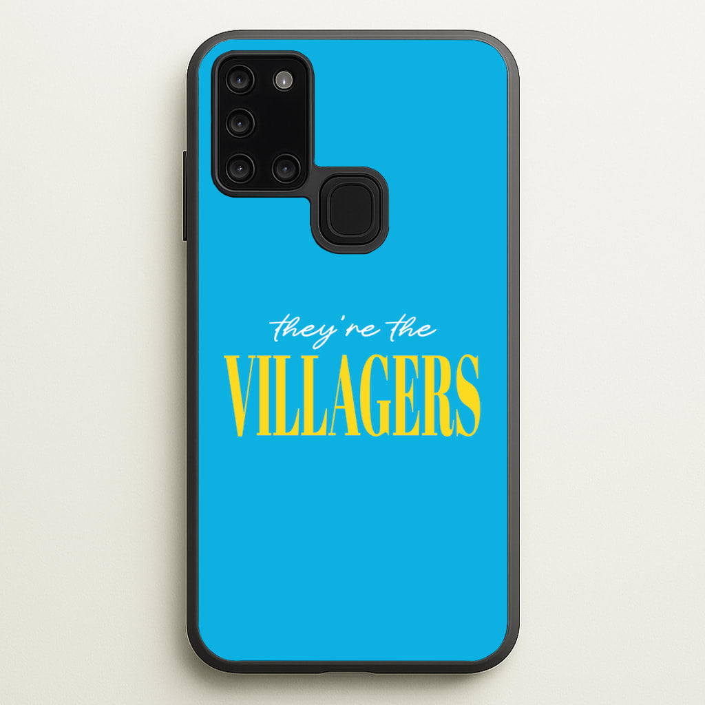 They're The Villagers Blue  - Minecraft Phone Case for Galaxy A21s