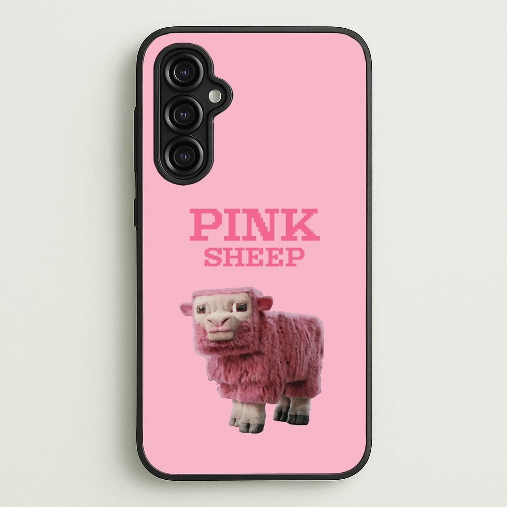 Pink Sheep  - Minecraft Phone Case for Galaxy A14