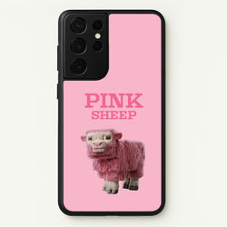 Pink Sheep  - Minecraft Phone Case for Galaxy S21 Ultra