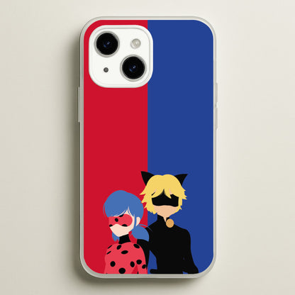 Red And Blue  - Miraculous Phone Case for iPhone 15