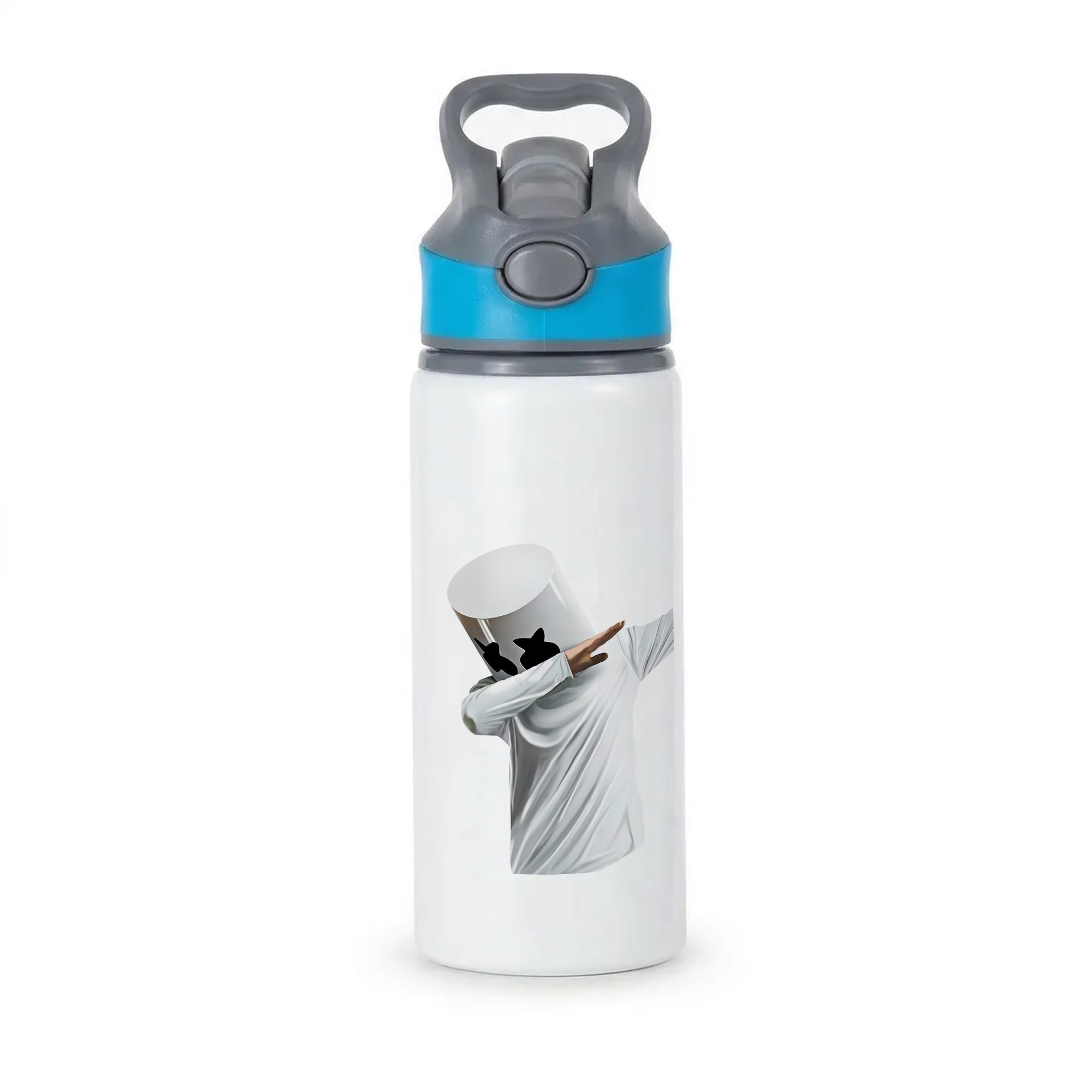 White Helmet DJ Dab Active Water Bottle - Blue