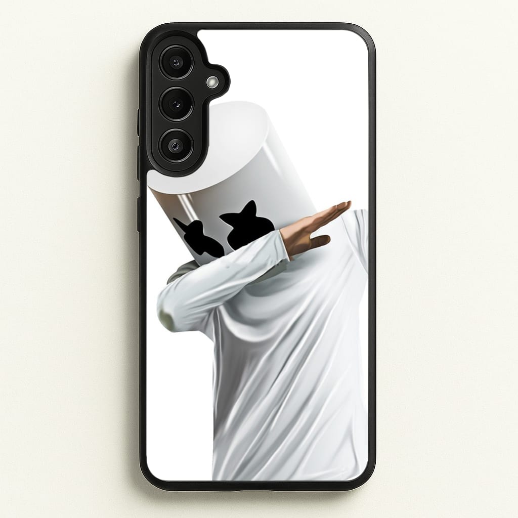 White Helmet DJ Dab  - Marshmello Phone Case for Galaxy A34