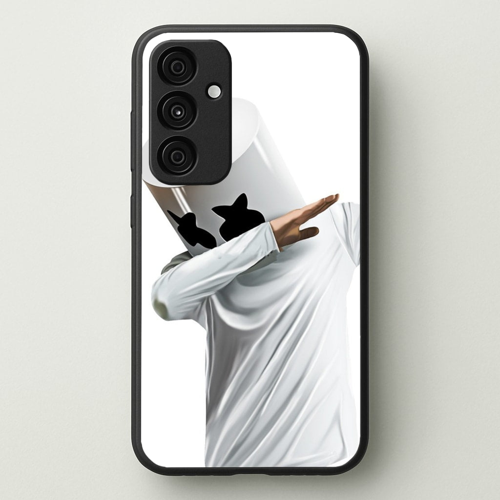 White Helmet DJ Dab  - Marshmello Phone Case for Galaxy A15