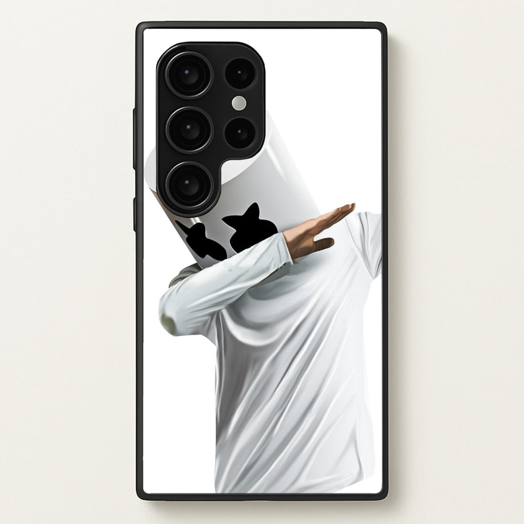 White Helmet DJ Dab  - Marshmello Phone Case for Galaxy S24 Ultra