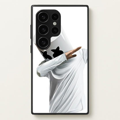 White Helmet DJ Dab  - Marshmello Phone Case for Galaxy S24 Ultra