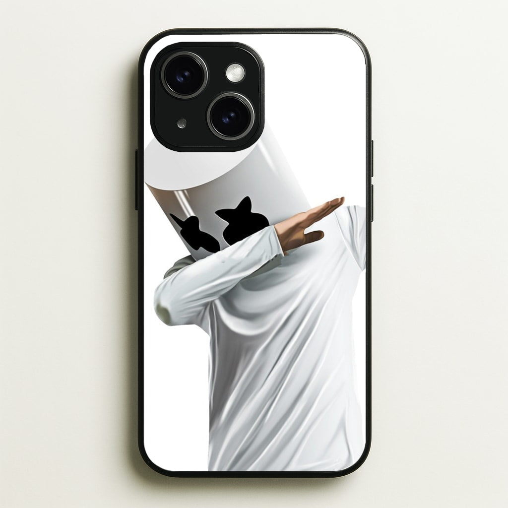 White Helmet DJ Dab  - Marshmello Phone Case for iPhone 14