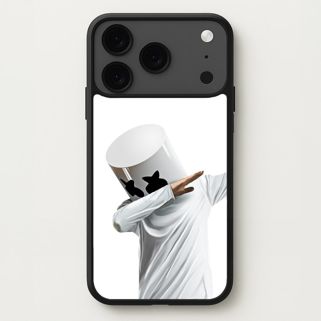 White Helmet DJ Dab Phone Case for iPhone 17 Pro Max