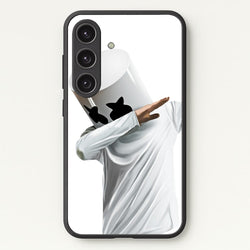 White Helmet DJ Dab  - Marshmello Phone Case for Galaxy S24 Plus