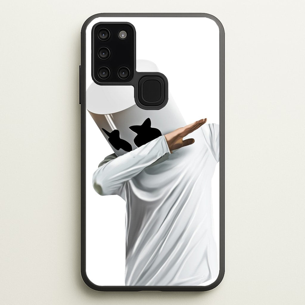 White Helmet DJ Dab  - Marshmello Phone Case for Galaxy A21s
