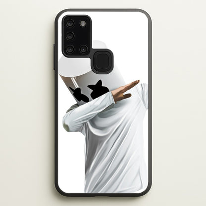 White Helmet DJ Dab  - Marshmello Phone Case for Galaxy A21s