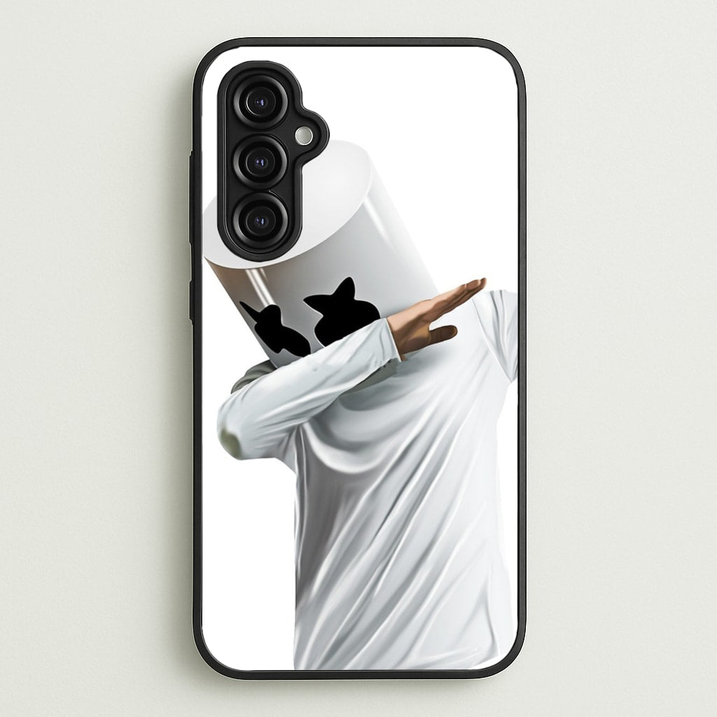 White Helmet DJ Dab  - Marshmello Phone Case for Galaxy A14